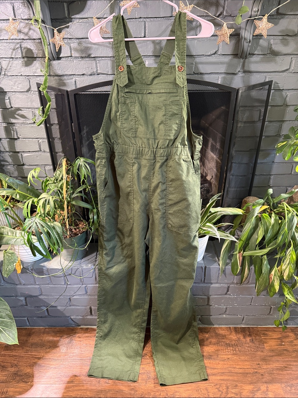 Duluth Trading Co Olive Green Women's Hempstop Overalls